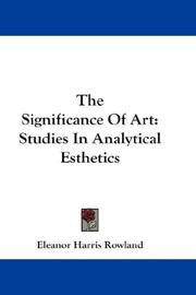 Cover of: The Significance Of Art