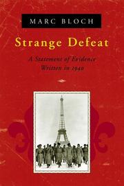 Cover of: Strange Defeat by Marc Bloch