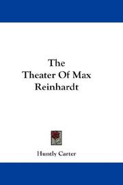Cover of: The Theater Of Max Reinhardt