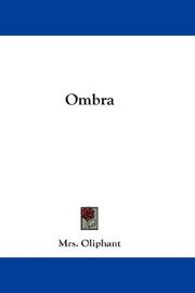 Cover of: Ombra by Margaret Oliphant