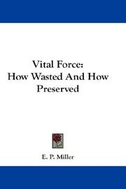 Cover of: Vital Force by E. P. Miller