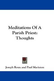 Cover of: Meditations Of A Parish Priest: Thoughts