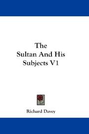 Cover of: The Sultan And His Subjects V1