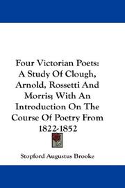 Cover of: Four Victorian Poets by Brooke, Stopford Augustus