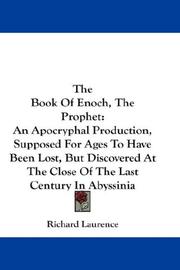 Cover of: The Book Of Enoch, The Prophet by Richard Laurence