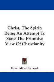 Christ, The Spirit by Ethan Allen Hitchcock