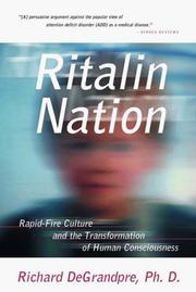 Cover of: Ritalin nation by Richard J. DeGrandpre