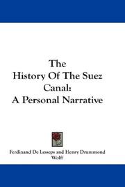 Cover of: The History Of The Suez Canal by Ferdinand de Lesseps