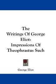 The writings of George Eliot by George Eliot
