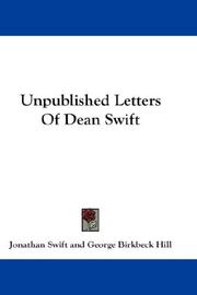 Cover of: Unpublished Letters Of Dean Swift by Jonathan Swift