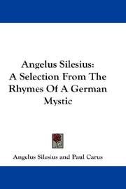 Cover of: Angelus Silesius by Angelus Silesius