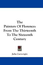 Cover of: The Painters Of Florence by Ady, Julia Mary Cartwright