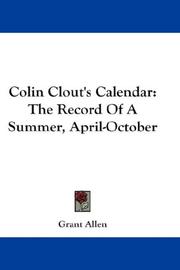 Cover of: Colin Clout's Calendar by Grant Allen