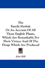 Cover of: The Family Herbal by John Hill