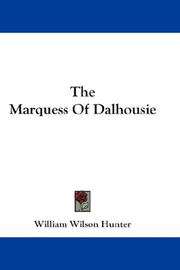 Cover of: The Marquess Of Dalhousie by William Wilson Hunter