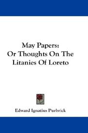 Cover of: May Papers: Or Thoughts On The Litanies Of Loreto