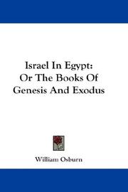 Cover of: Israel In Egypt: Or The Books Of Genesis And Exodus