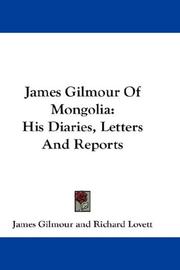 Cover of: James Gilmour Of Mongolia | James Gilmour