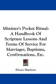 Cover of: Minister's Pocket Ritual by Hiram Mattison