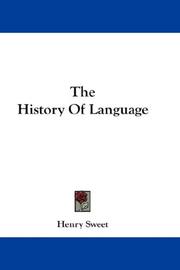 The history of language by Henry Sweet