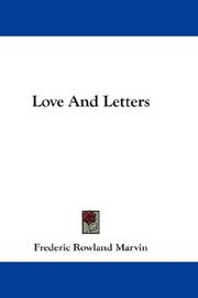 Cover of: Love And Letters