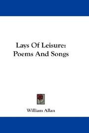 Cover of: Lays Of Leisure: Poems And Songs