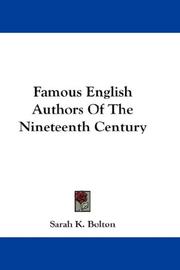 Cover of: Famous English Authors Of The Nineteenth Century