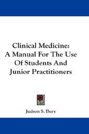 Cover of: Clinical Medicine | Judson S. Bury