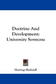 Doctrine and development by Hastings Rashdall