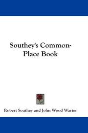 Cover of: Southey's Common-Place Book