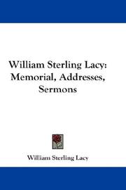 Cover of: William Sterling Lacy | William Sterling Lacy