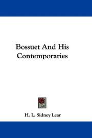 Bossuet and his contemporaries by H. L. Sidney Lear