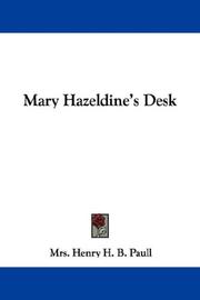 Cover of: Mary Hazeldine's Desk by Susannah Mary Paull, Susannah Mary Paull