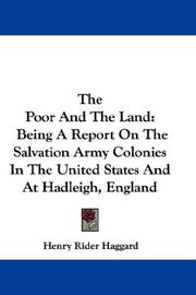 Cover of: The Poor And The Land by H. Rider Haggard