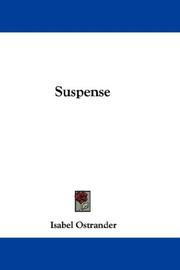 Cover of: Suspense by Isabel Ostrander