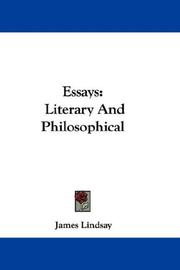 Cover of: Essays by James Lindsay