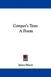 Cover of: Cowper's Text: A Poem
