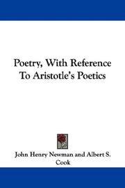 Cover of: Poetry, With Reference To Aristotle's Poetics by John Henry Newman