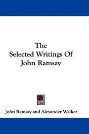 Cover of: The Selected Writings Of John Ramsay