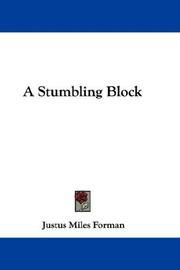 Cover of: A Stumbling Block by Justus Miles Forman