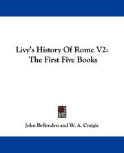 Cover of: Livy's History Of Rome V2: The First Five Books