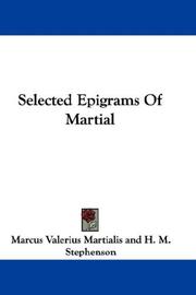 Cover of: Selected Epigrams Of Martial
