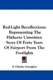 Cover of: Red-Light Recollections by P. Charles Carragher