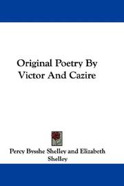 Cover of: Original Poetry By Victor And Cazire