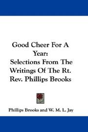 Cover of: Good Cheer For A Year by Phillips Brooks
