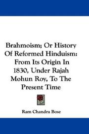 cover of Brahmoism; Or History Of Reformed Hinduism