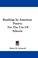Cover of: Readings In American Poetry