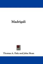 Cover of: Madrigali