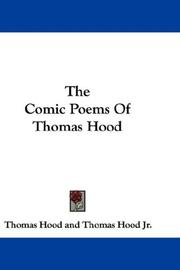Cover of: The Comic Poems Of Thomas Hood