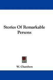 Cover of: Stories Of Remarkable Persons